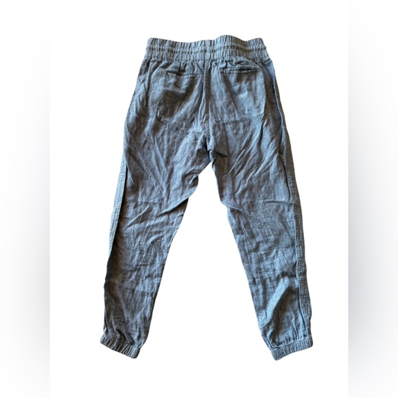 Athleta Cabo 100% Linen Jogger Pants Chambray Blue Size 6 - Picture 3 of 14